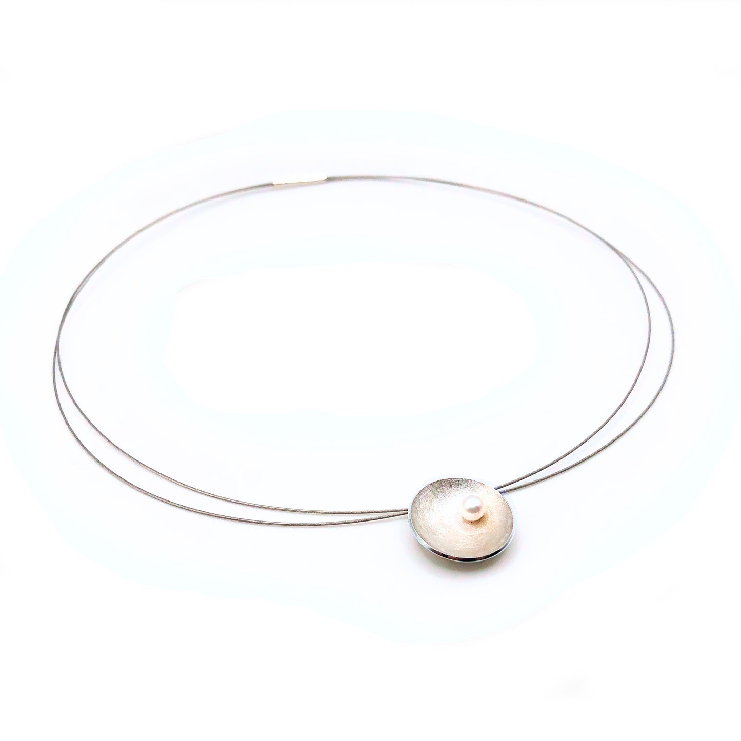 Perlen Anhänger 925 Silber mit Reif