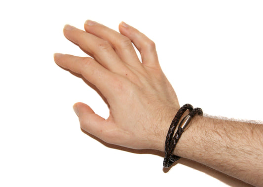 Lederarmband geflochten
