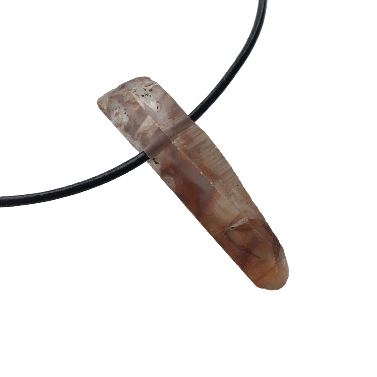 Hämatitquarz Kette Edelstein mit Lederband