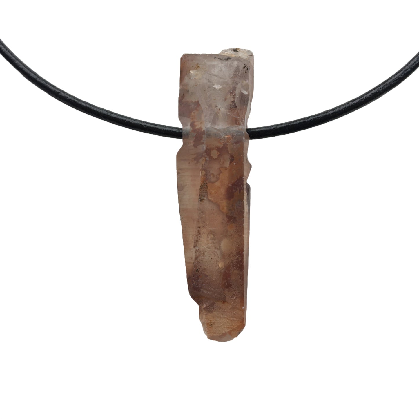 Hämatitquarz Kette Edelstein mit Lederband