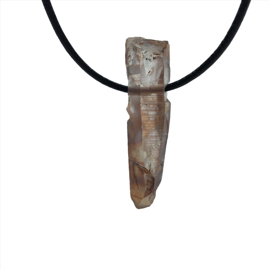 Hämatitquarz Kette Edelstein mit Lederband
