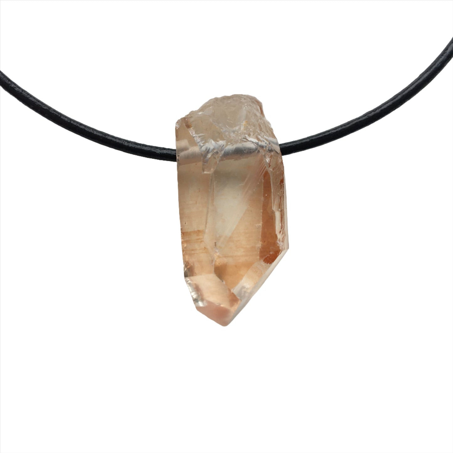 Hämatitquarz Kette Edelstein mit Lederband