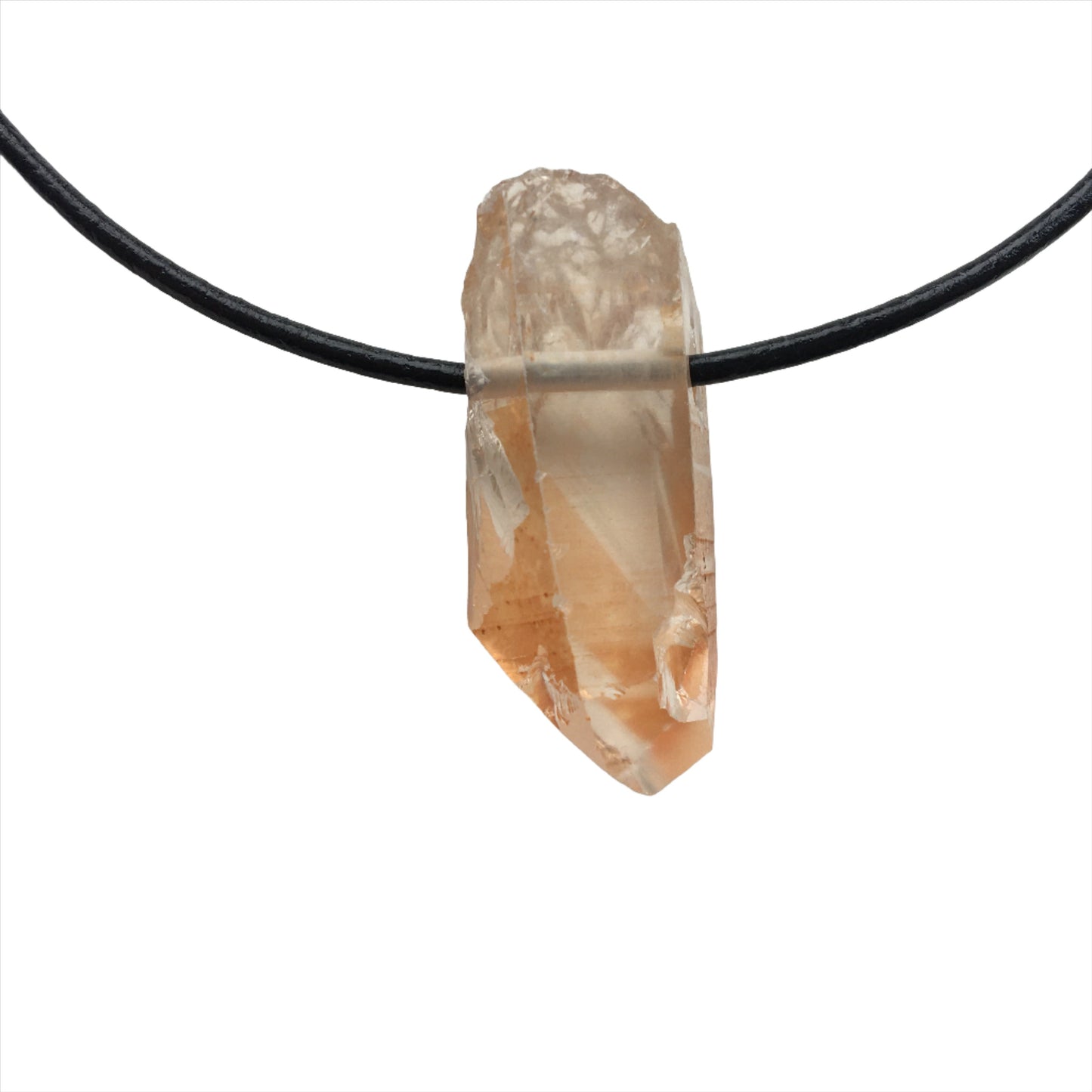 Hämatitquarz Kette Edelstein mit Lederband