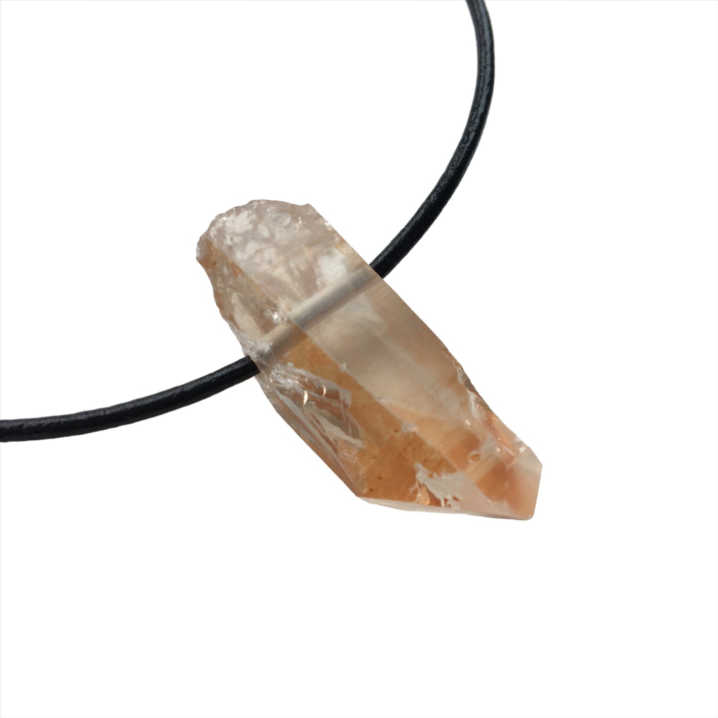 Hämatitquarz Kette Edelstein mit Lederband