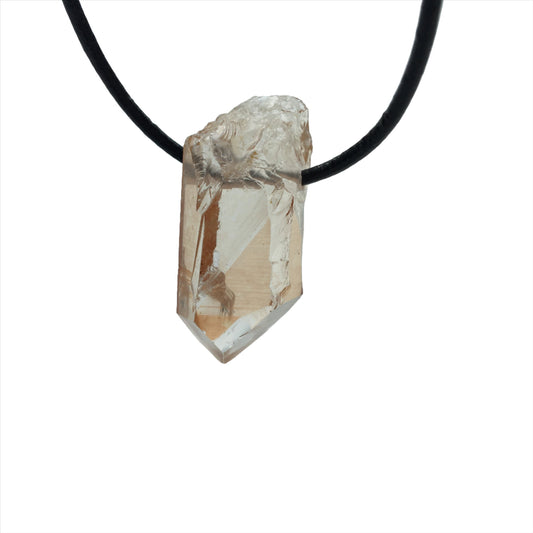 Hämatitquarz Kette Edelstein mit Lederband