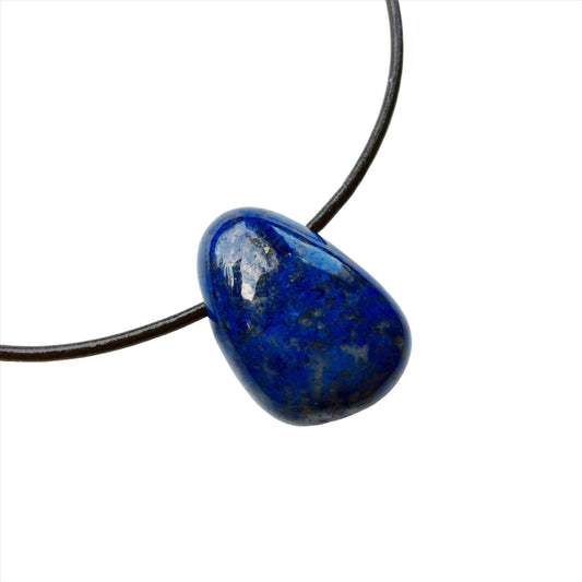 Lapis Lazuli Kette Edelstein mit Lederband