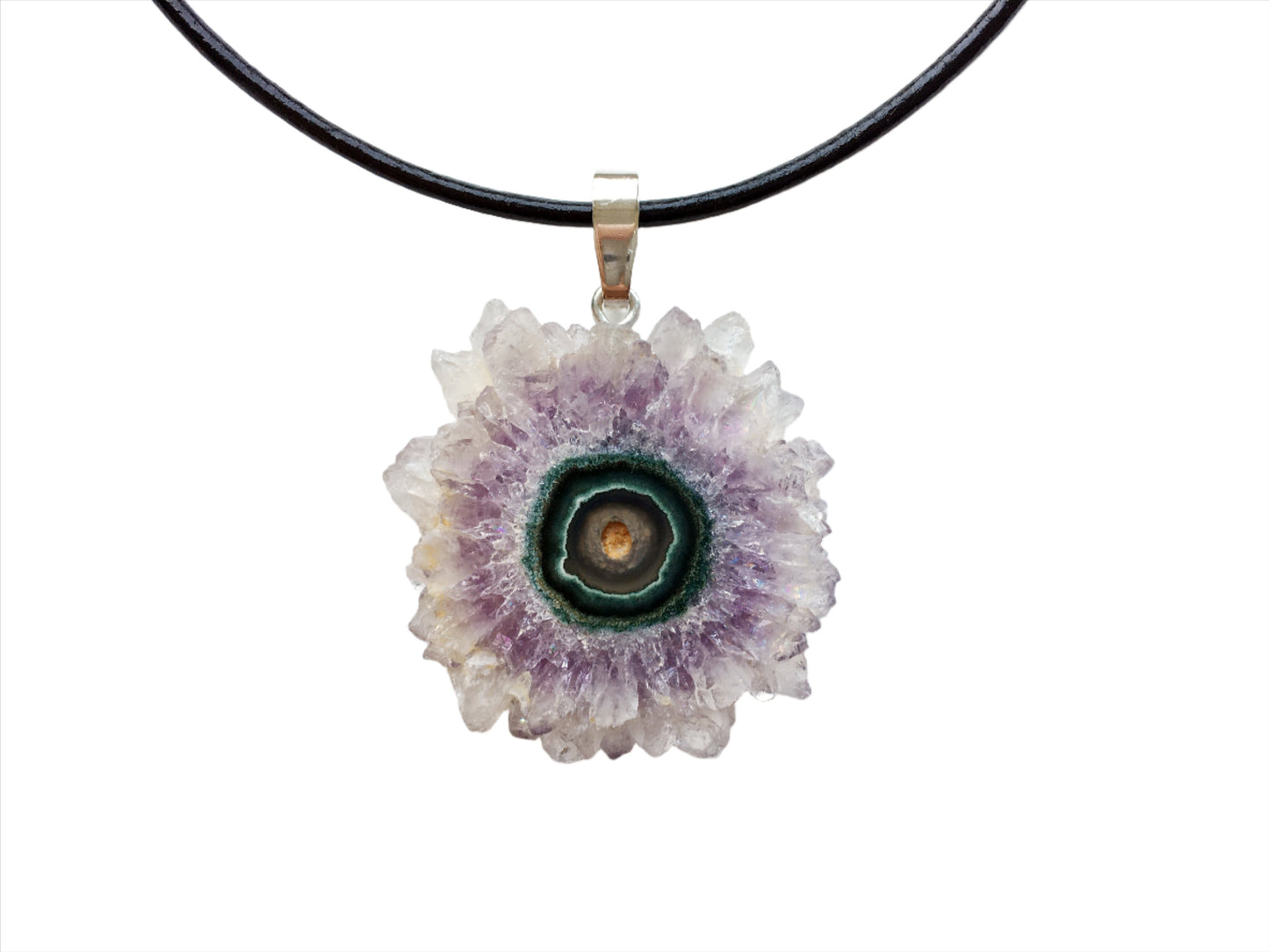 Amethyst Rosetten Anhänger 925 Silber