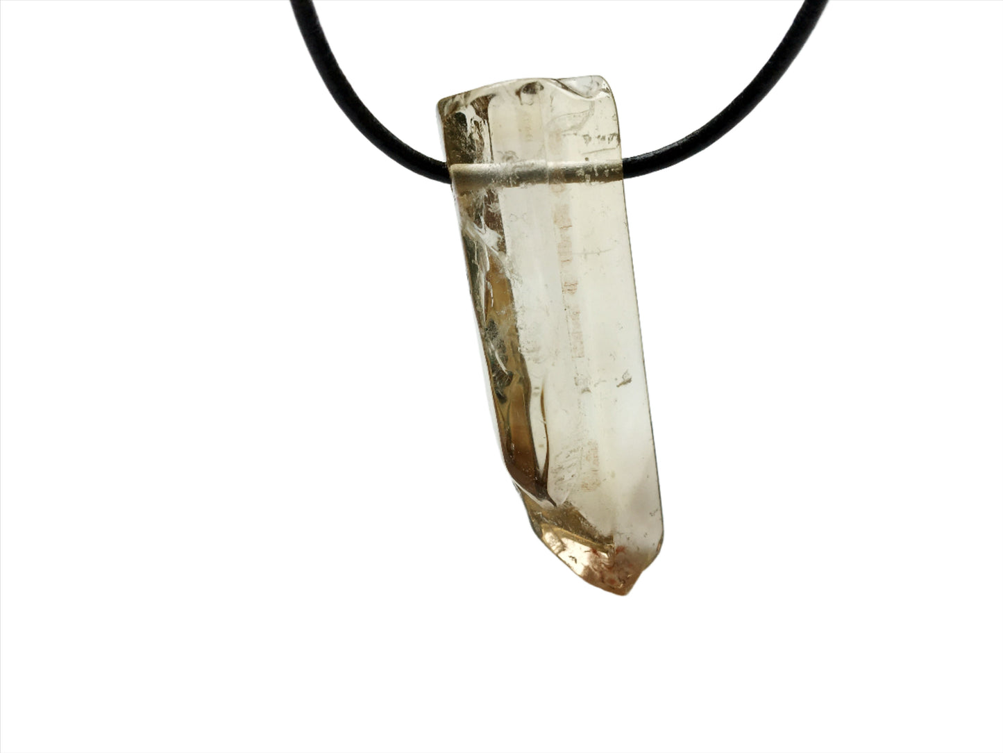 Citrin Kette Edelstein mit Lederband