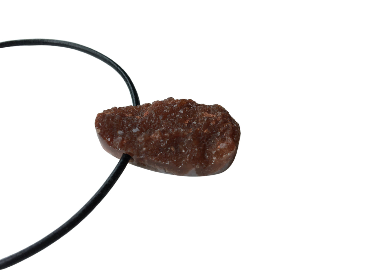 Mondolith Kette Edelstein mit Lederband