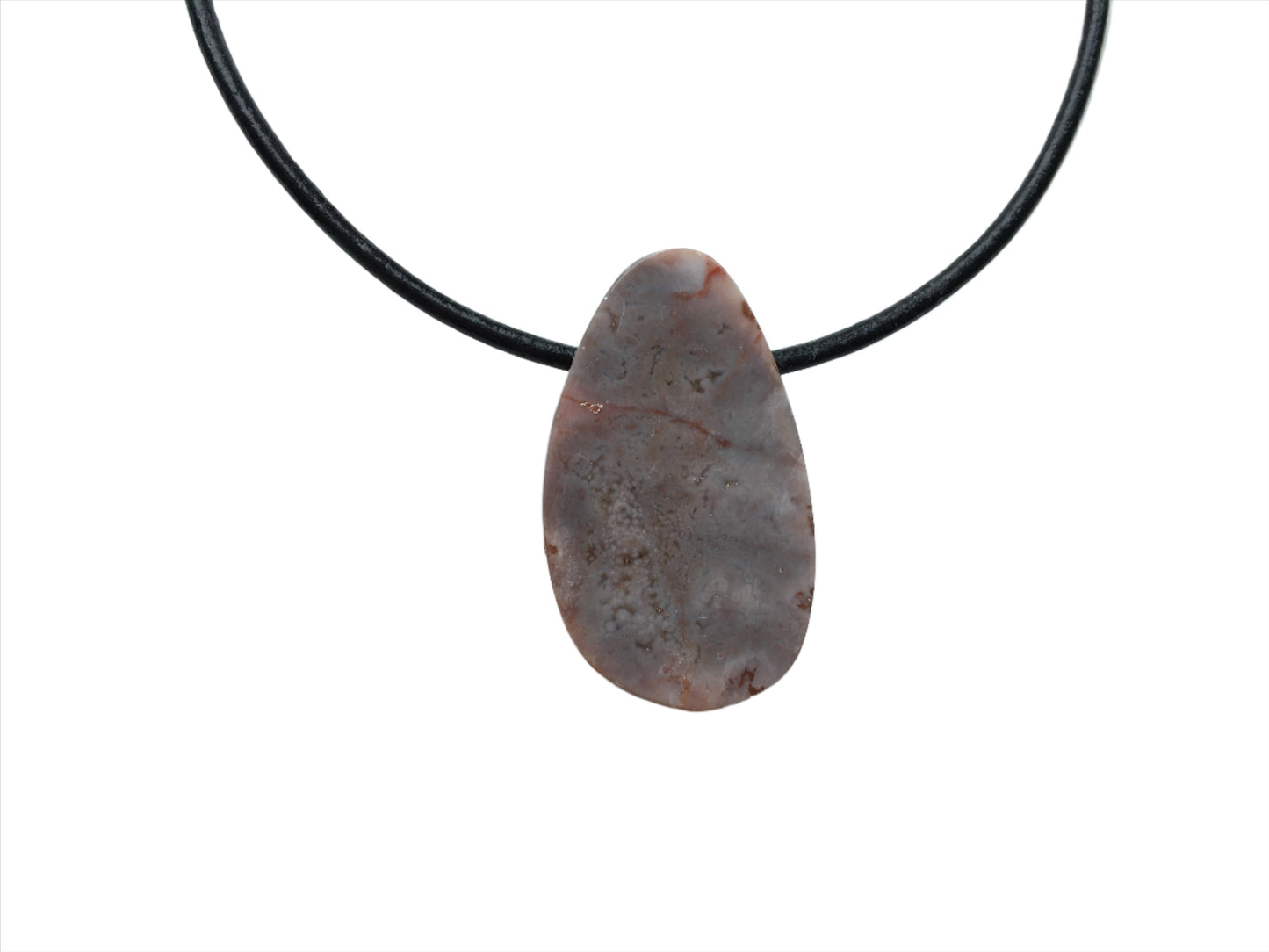 Mondolith Kette Edelstein mit Lederband