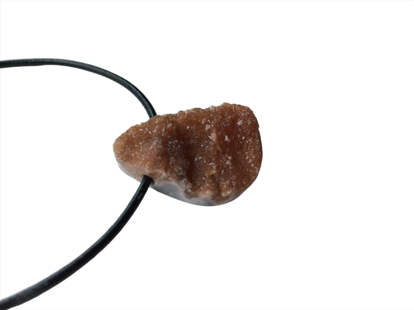 Mondolith Kette Edelstein mit Lederband
