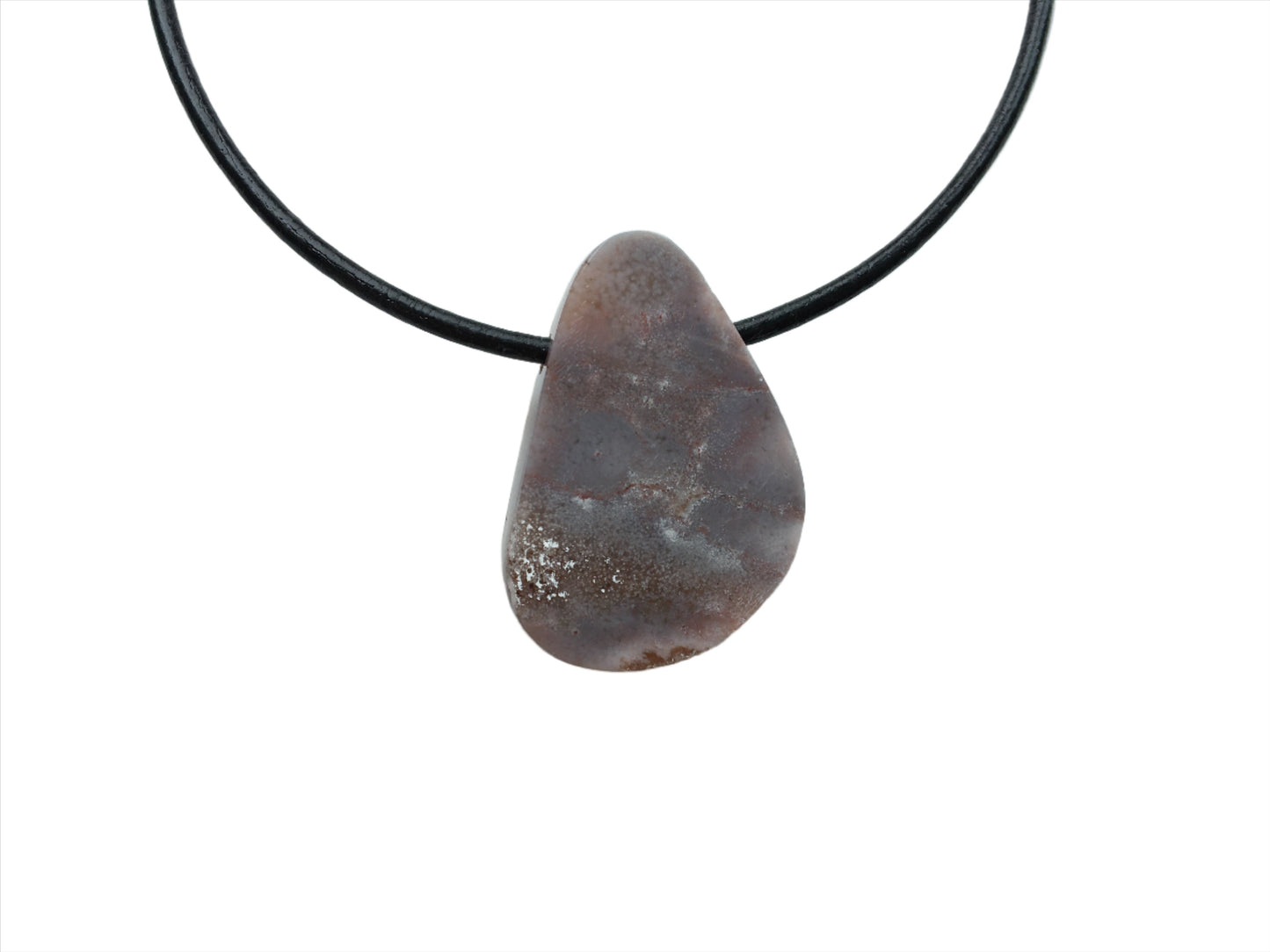 Mondolith Kette Edelstein mit Lederband