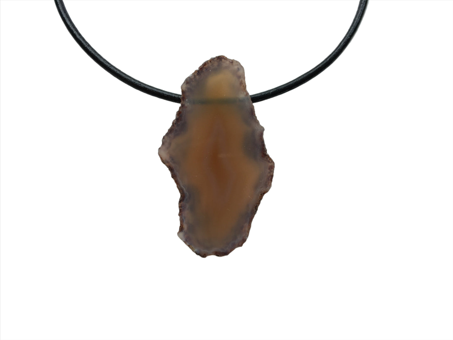 Achat Kette Edelstein mit Lederband