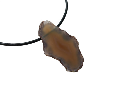 Achat Kette Edelstein mit Lederband