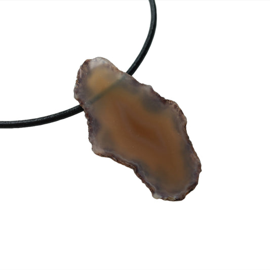 Achat Kette Edelstein mit Lederband