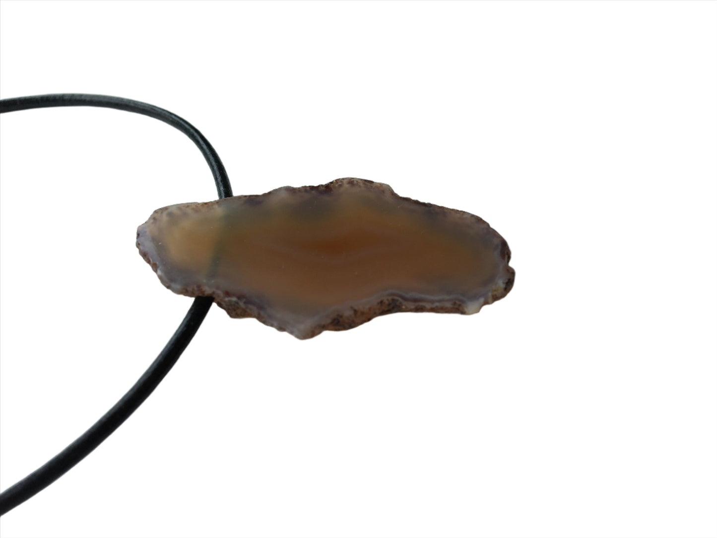 Achat Kette Edelstein mit Lederband
