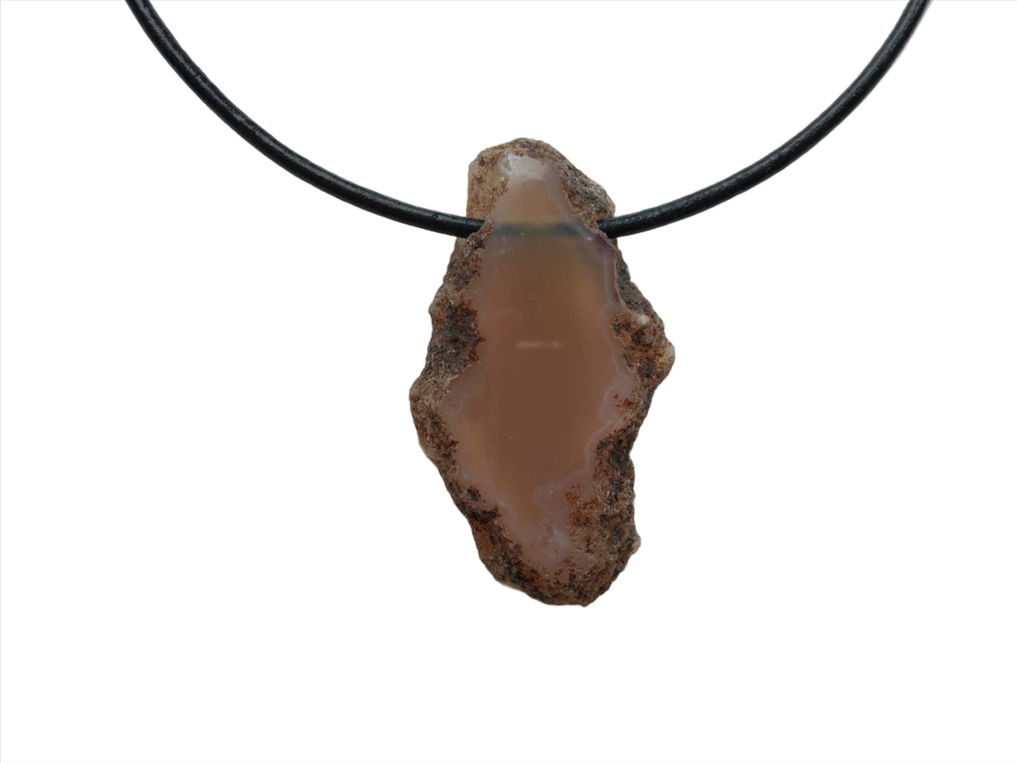 Achat Kette Edelstein mit Lederband