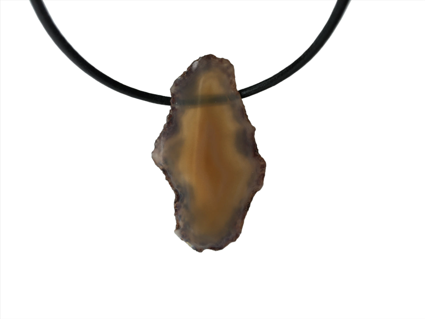 Achat Kette Edelstein mit Lederband