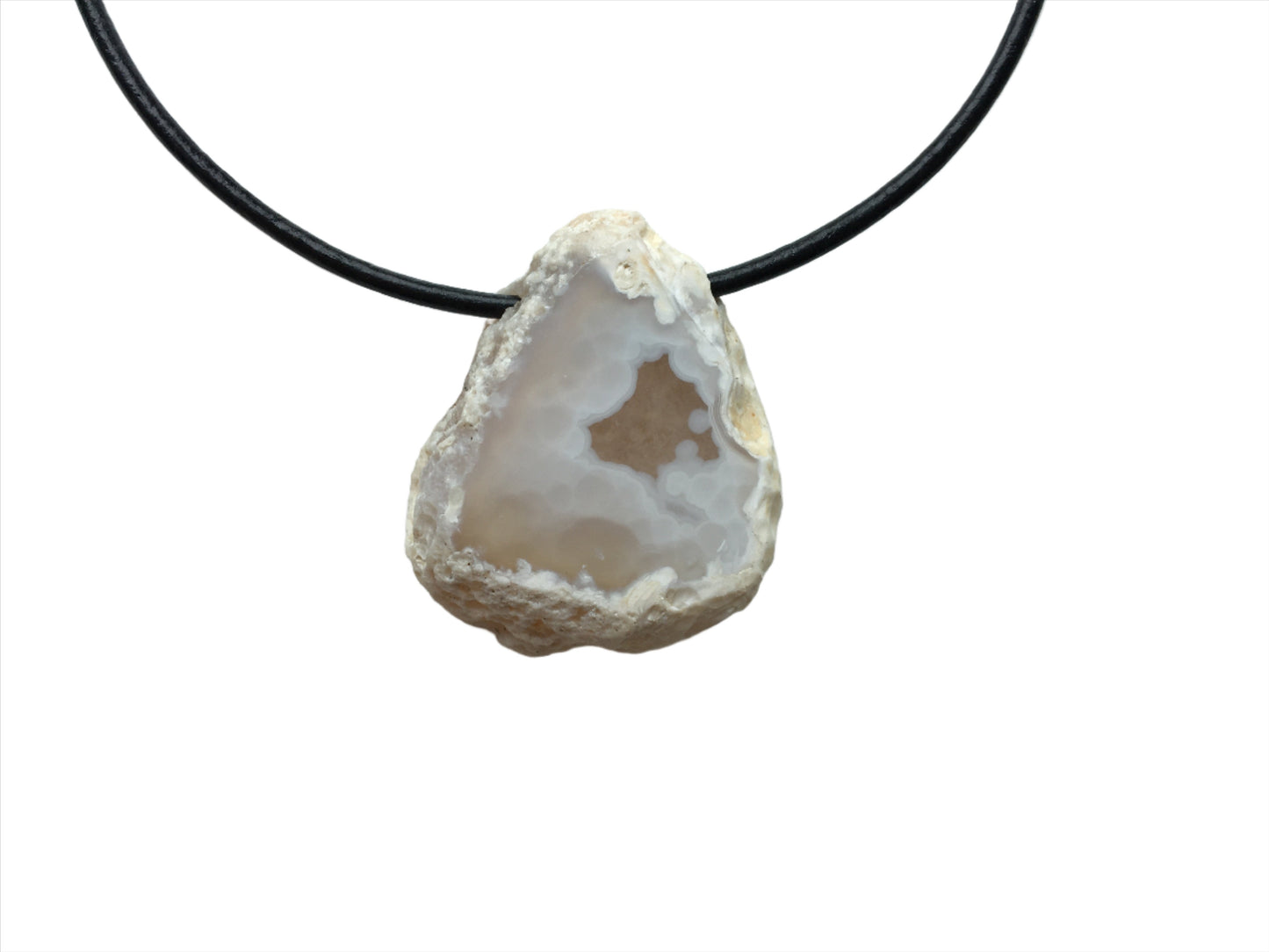 Achat Kette Edelstein mit Lederband