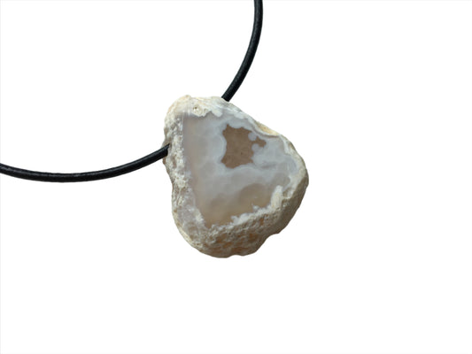 Achat Kette Edelstein mit Lederband