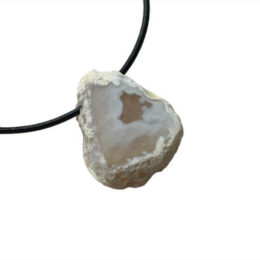 Achat Kette Edelstein mit Lederband