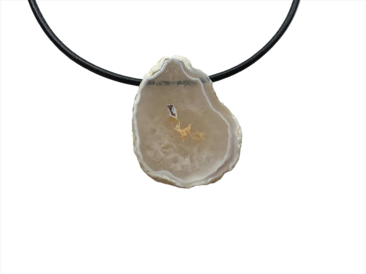 Achat Kette Edelstein mit Lederband