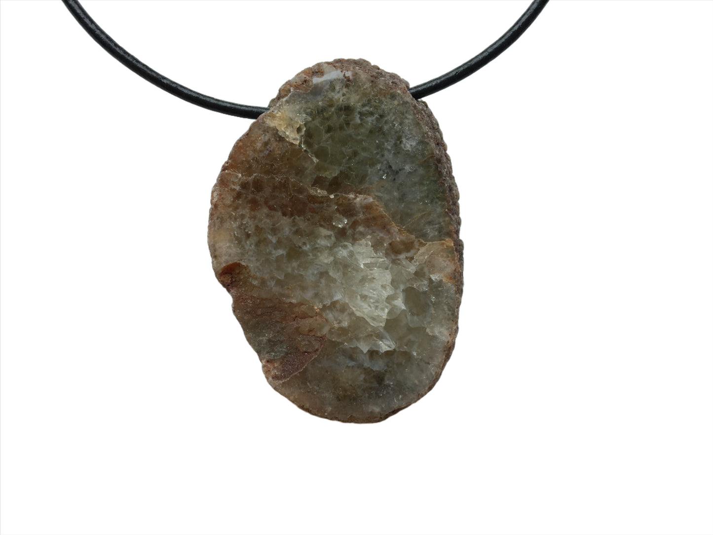 Achat Kette Edelstein mit Lederband