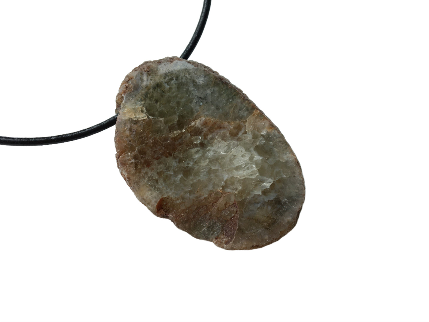 Achat Kette Edelstein mit Lederband