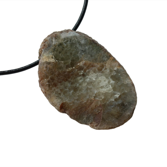 Achat Kette Edelstein mit Lederband