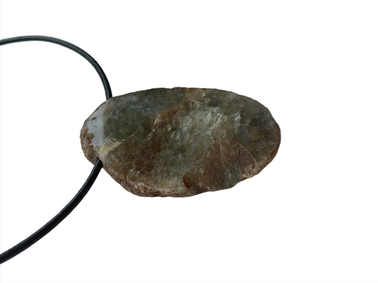 Achat Kette Edelstein mit Lederband