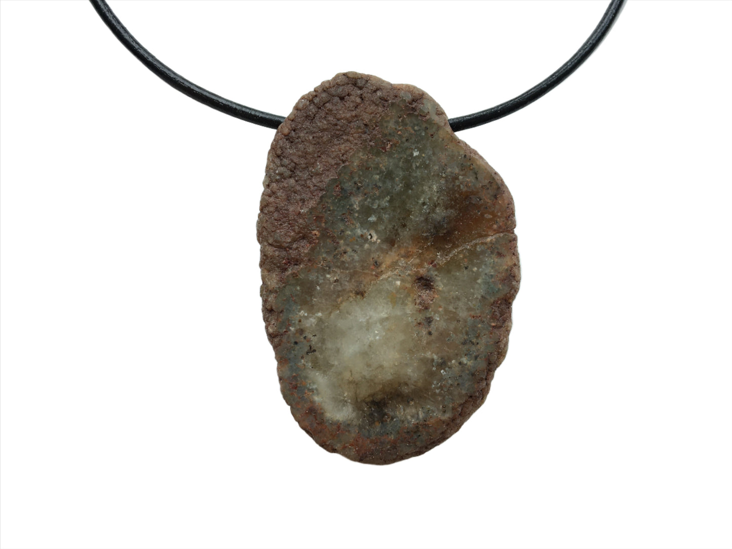 Achat Kette Edelstein mit Lederband