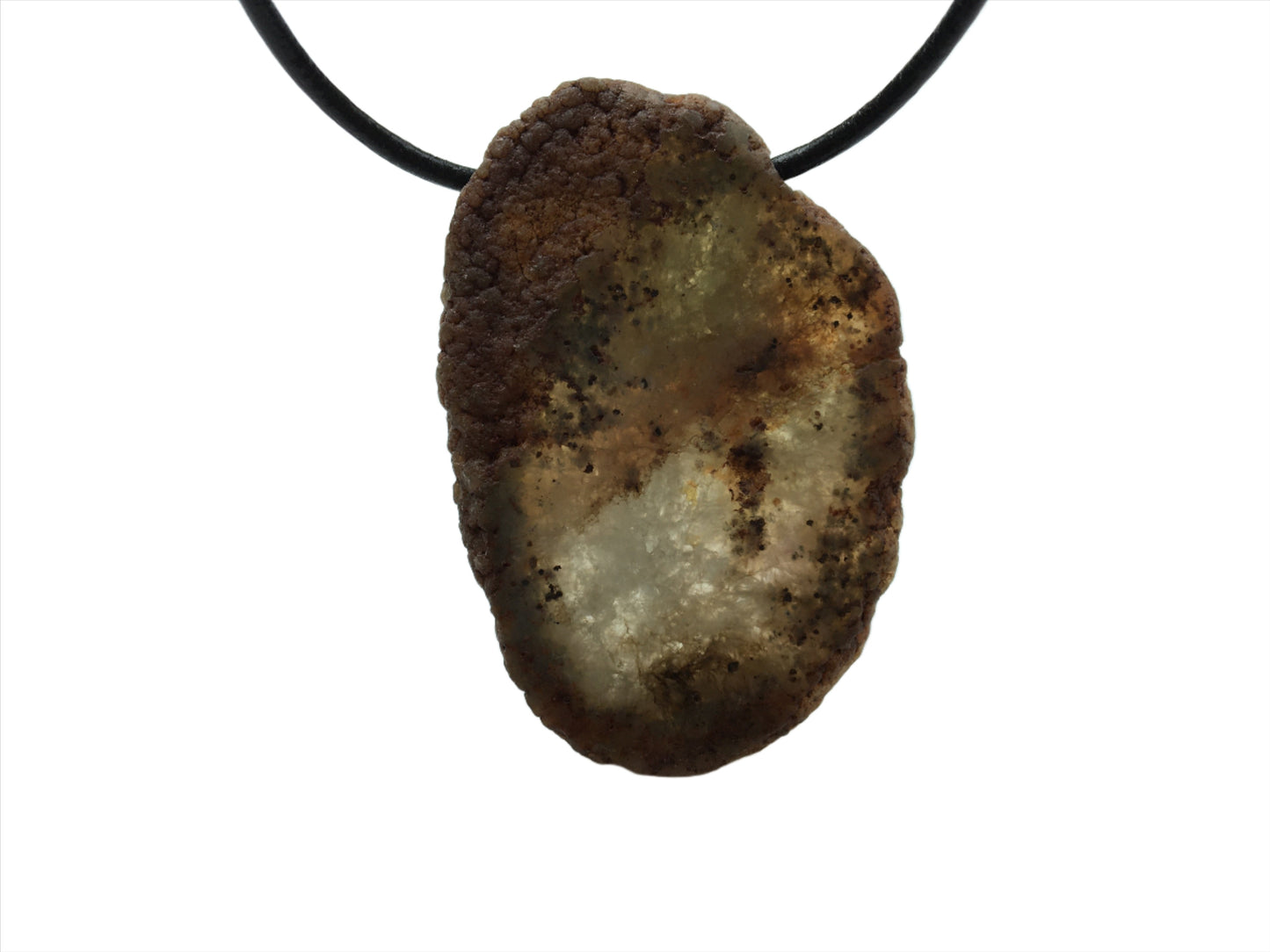 Achat Kette Edelstein mit Lederband