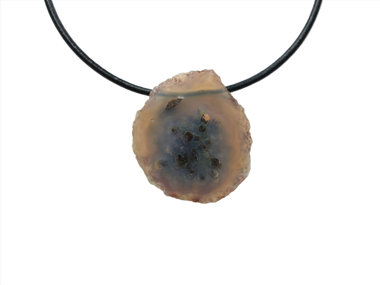 Achat Kette Edelstein mit Lederband