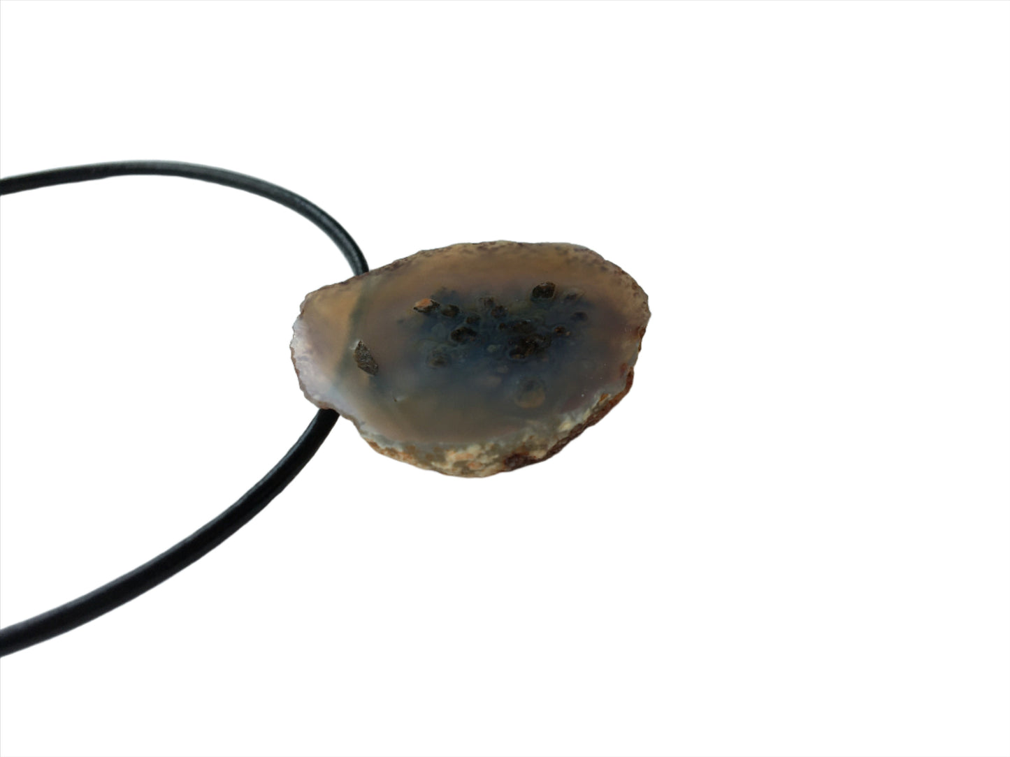 Achat Kette Edelstein mit Lederband