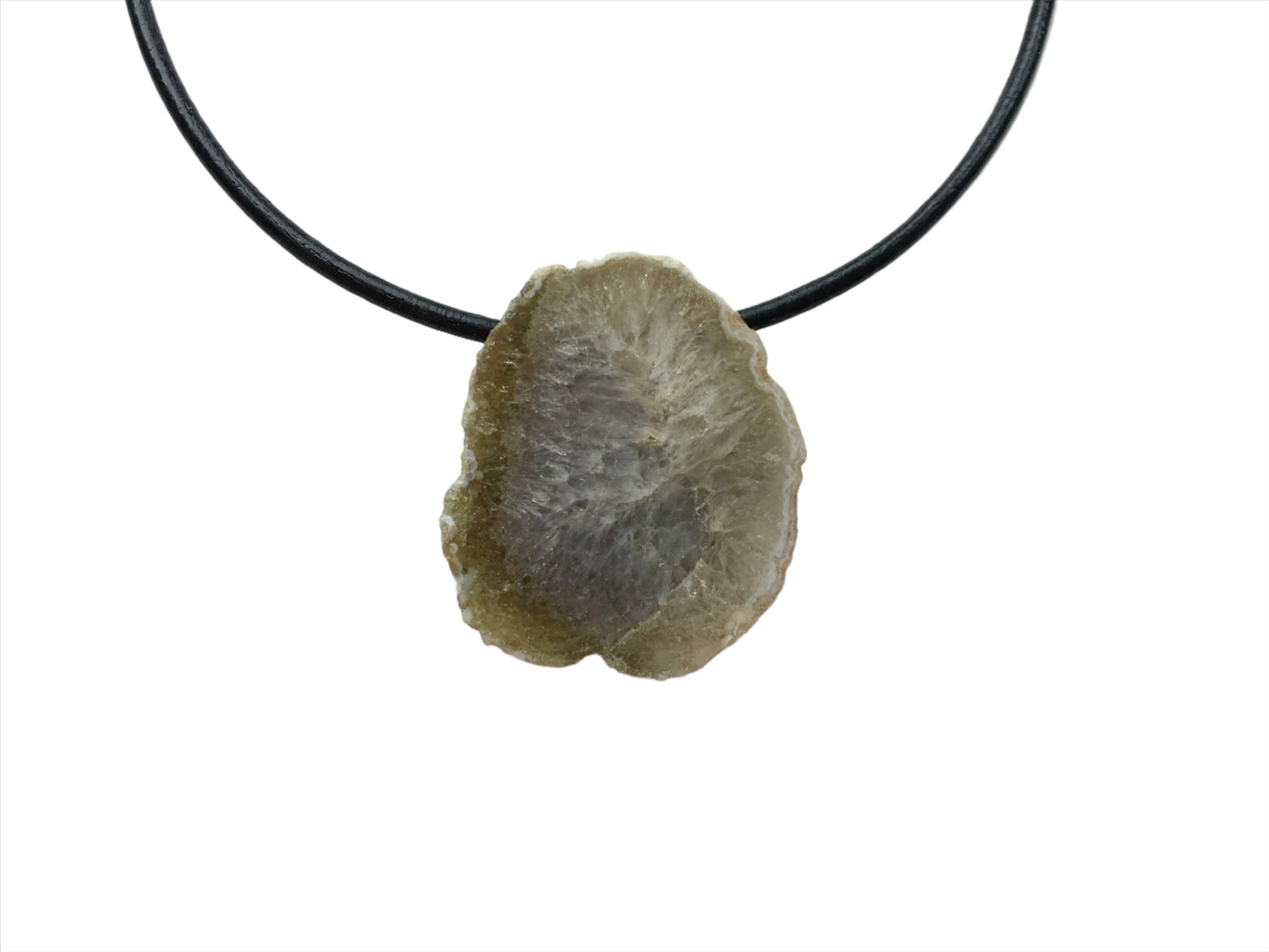 Achat Kette Edelstein mit Lederband