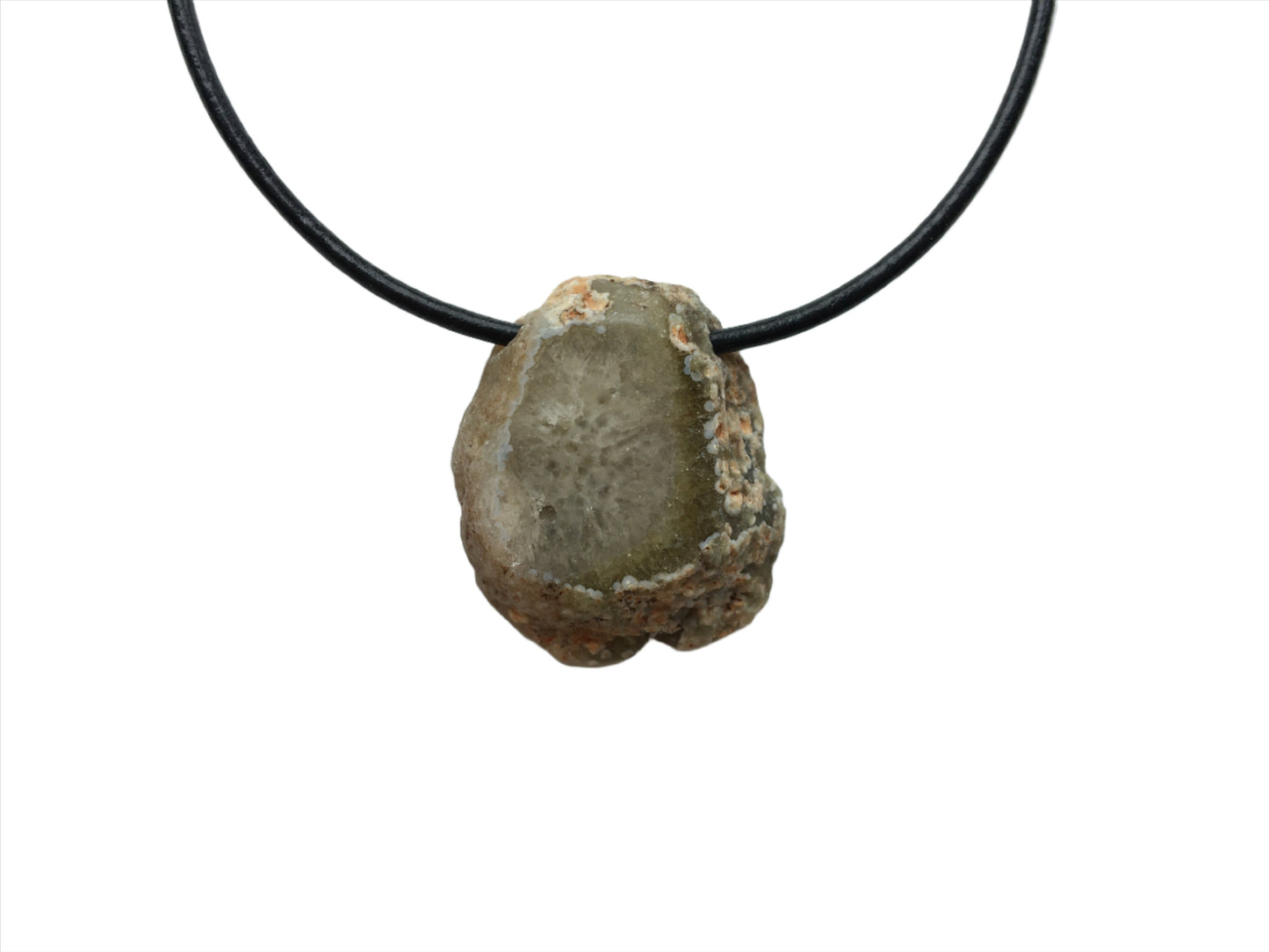 Achat Kette Edelstein mit Lederband