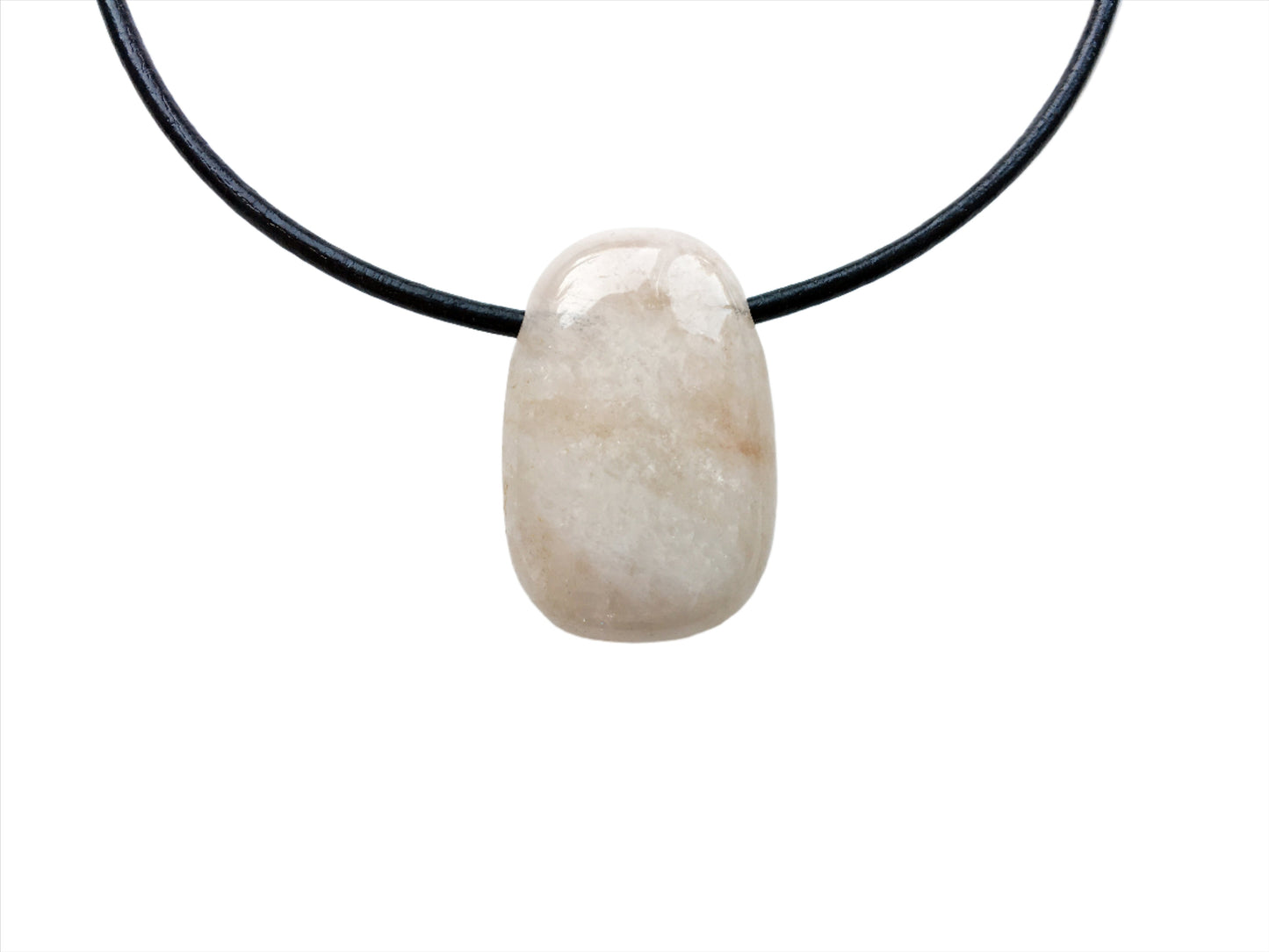 Morganit Kette Edelstein mit Lederband