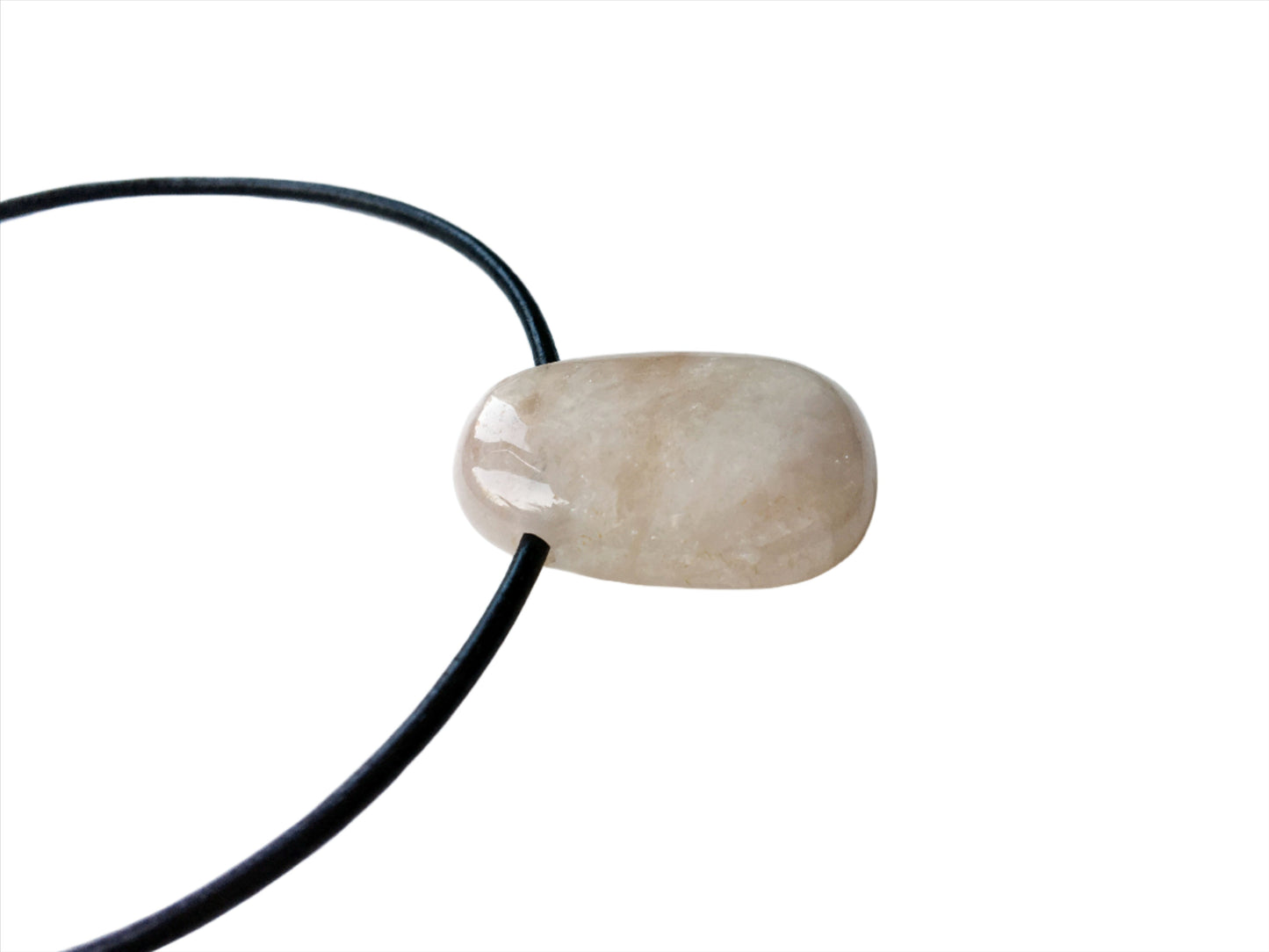 Morganit Kette Edelstein mit Lederband