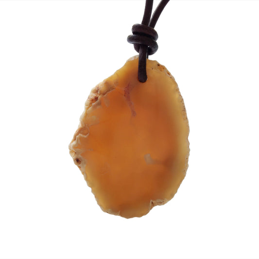 Achat Kette Edelstein mit Lederband