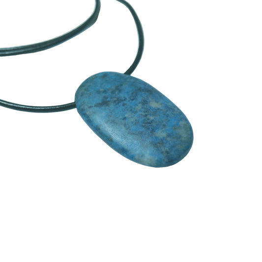 Lapis Lazuli Edelstein Kette mit Lederband
