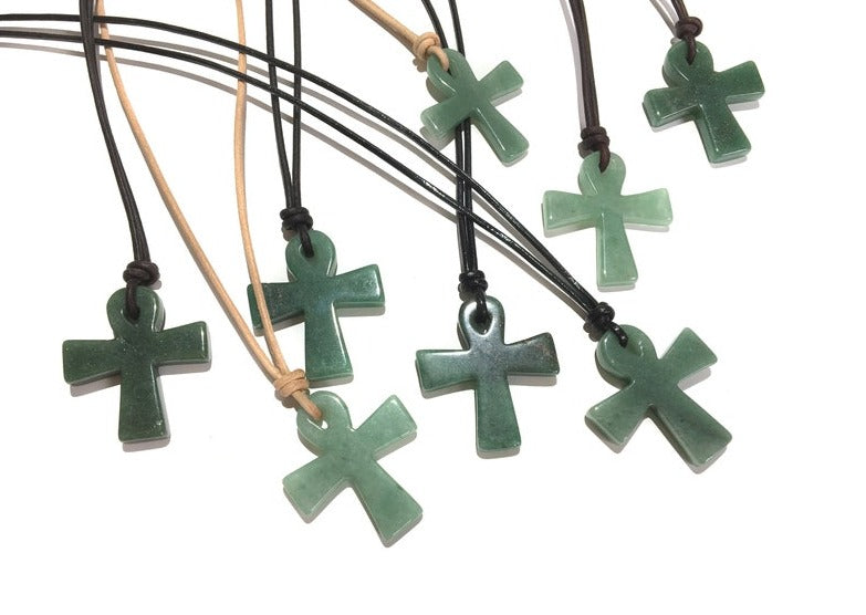 Aventurin Kreuz Edelstein Kette