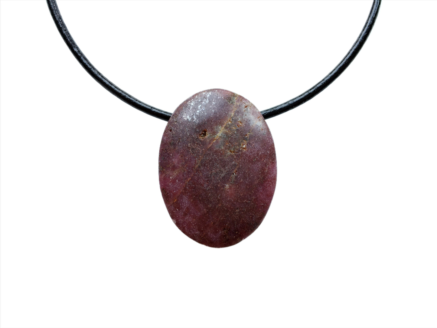 Rubin Kette Edelstein mit Lederband