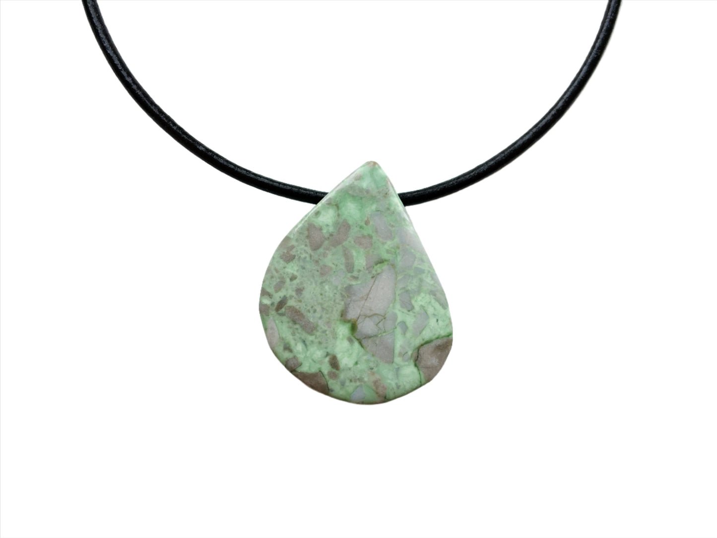 Variscit Kette Edelstein mit Lederband