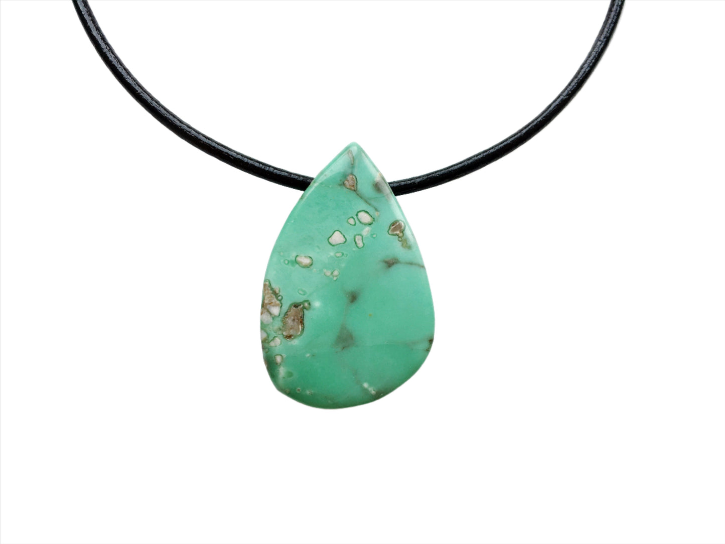 Variscit Kette Edelstein mit Lederband