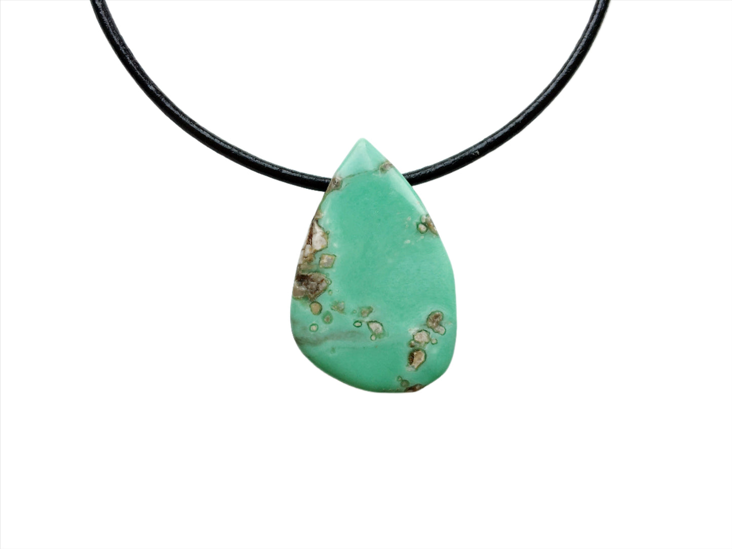 Variscit Kette Edelstein mit Lederband
