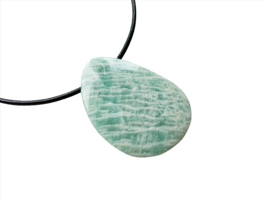 Amazonit Kette Edelstein mit Lederband