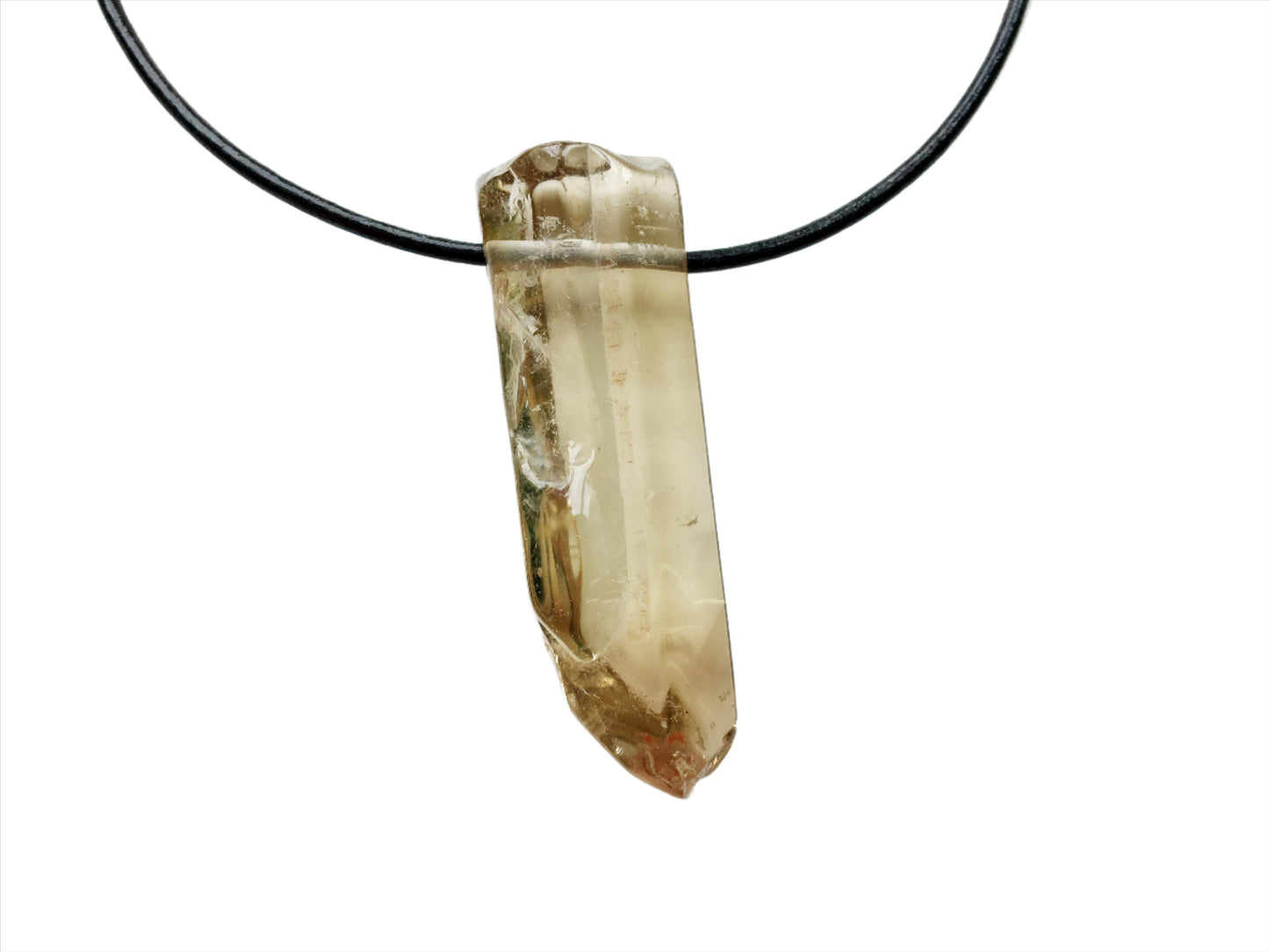Citrin Kette Edelstein mit Lederband