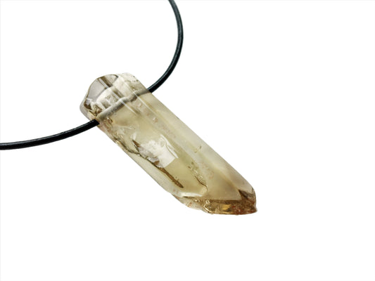 Citrin Kette Edelstein mit Lederband
