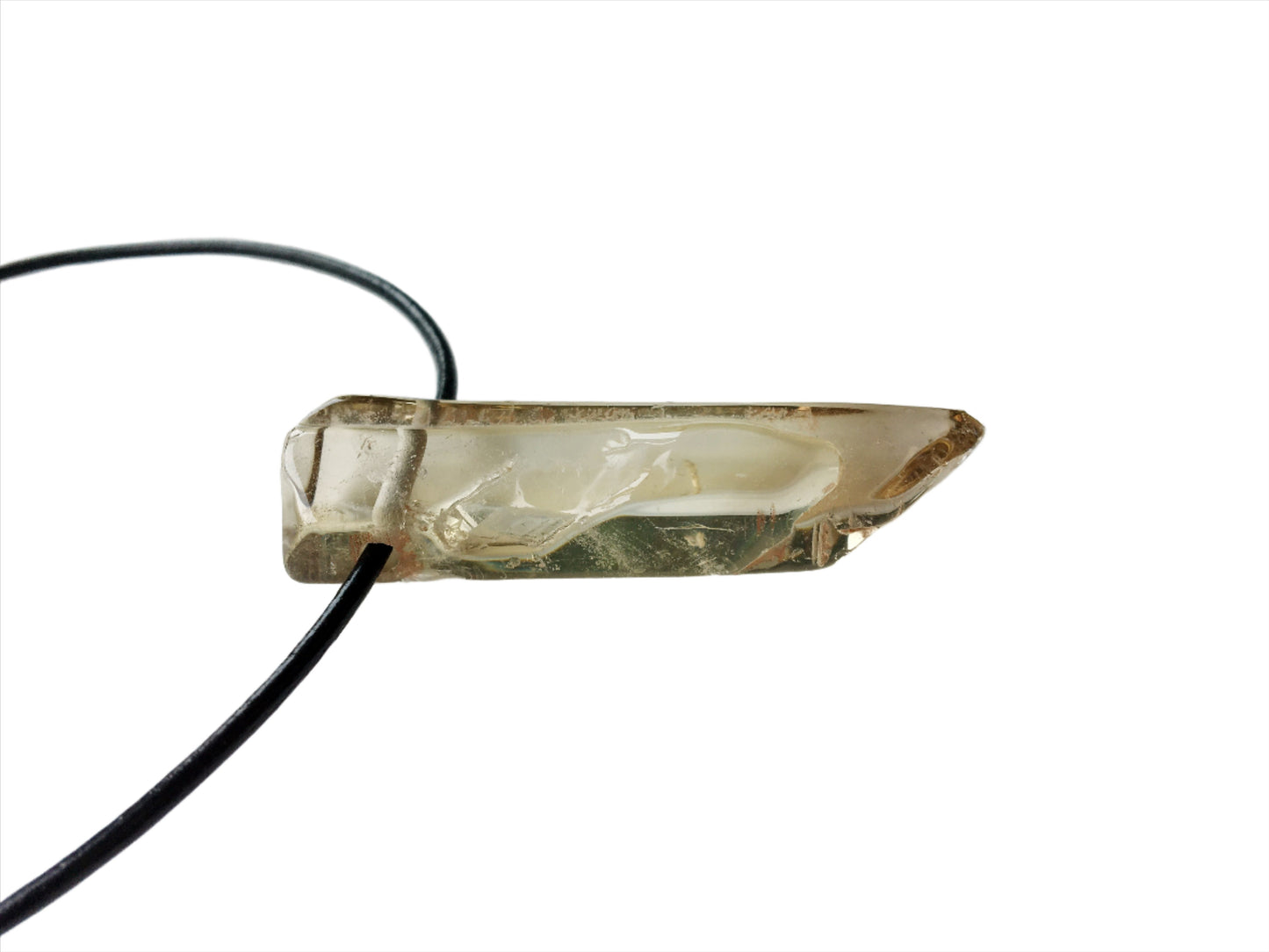 Citrin Kette Edelstein mit Lederband
