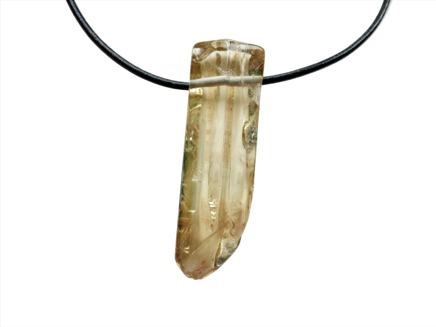 Citrin Kette Edelstein mit Lederband